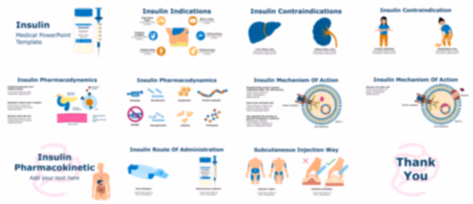 Insulin PowerPoint template design preview
