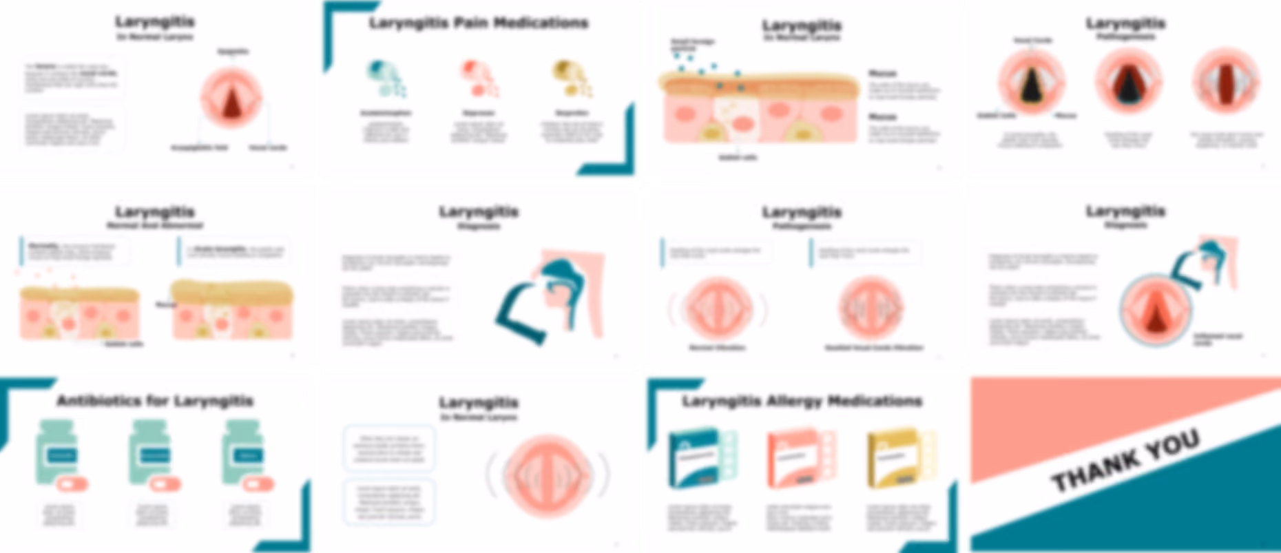 Laryngitis PowerPoint template design preview