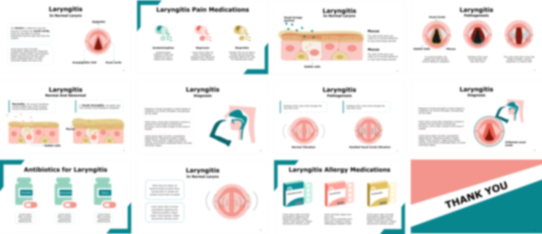 Laryngitis PowerPoint template design preview