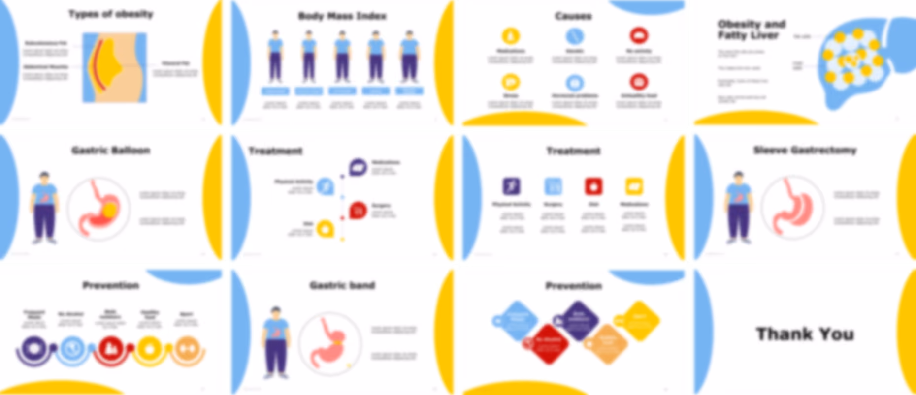 Obesity PowerPoint template design preview