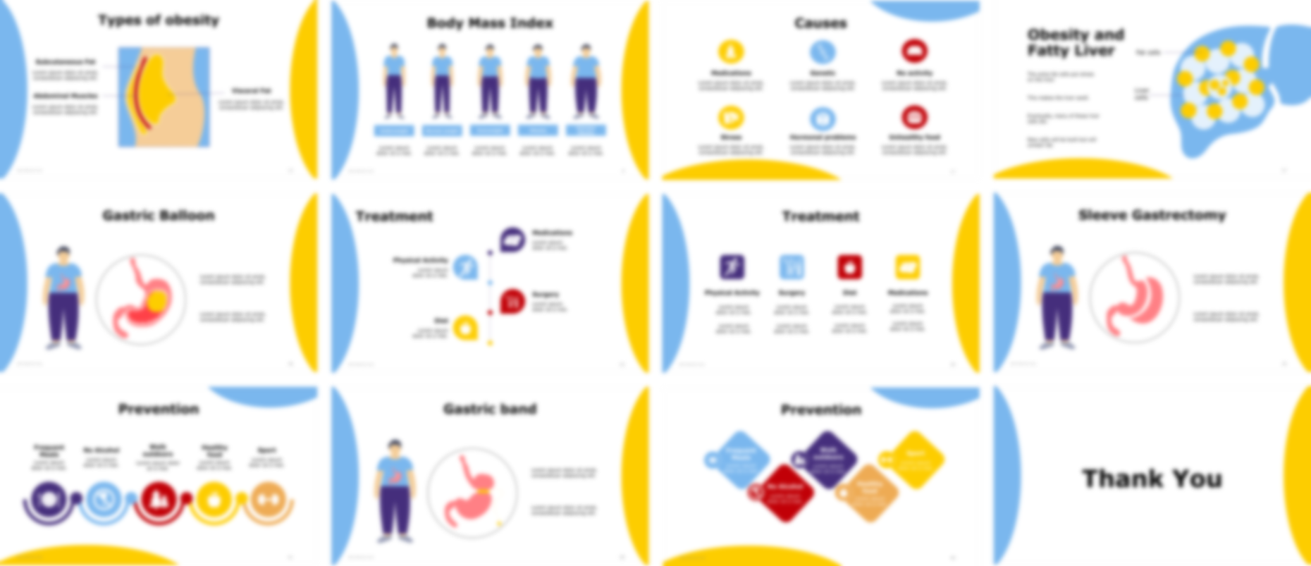 Obesity PowerPoint template design preview