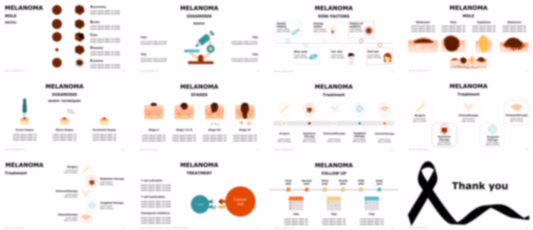 Melanoma PowerPoint template design preview