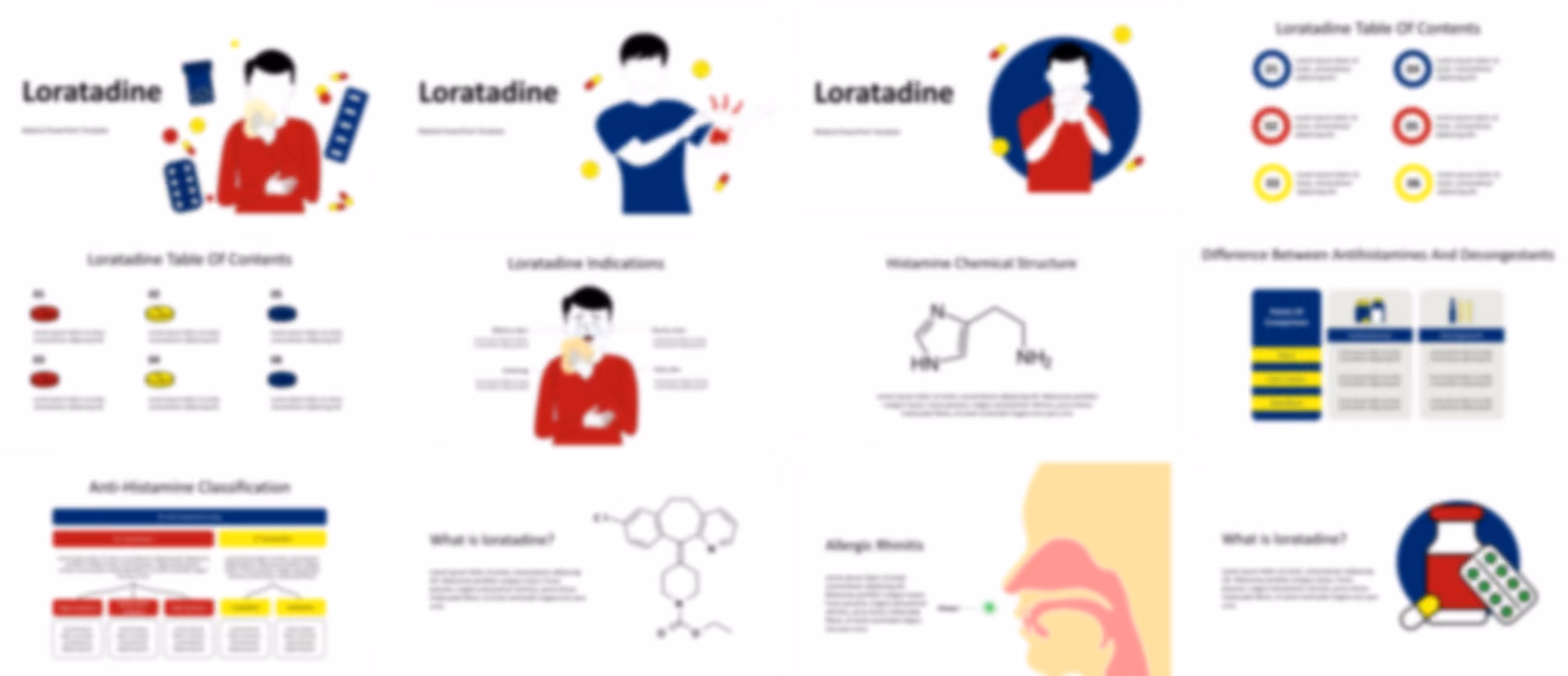 Loratadine PowerPoint Template slide preview