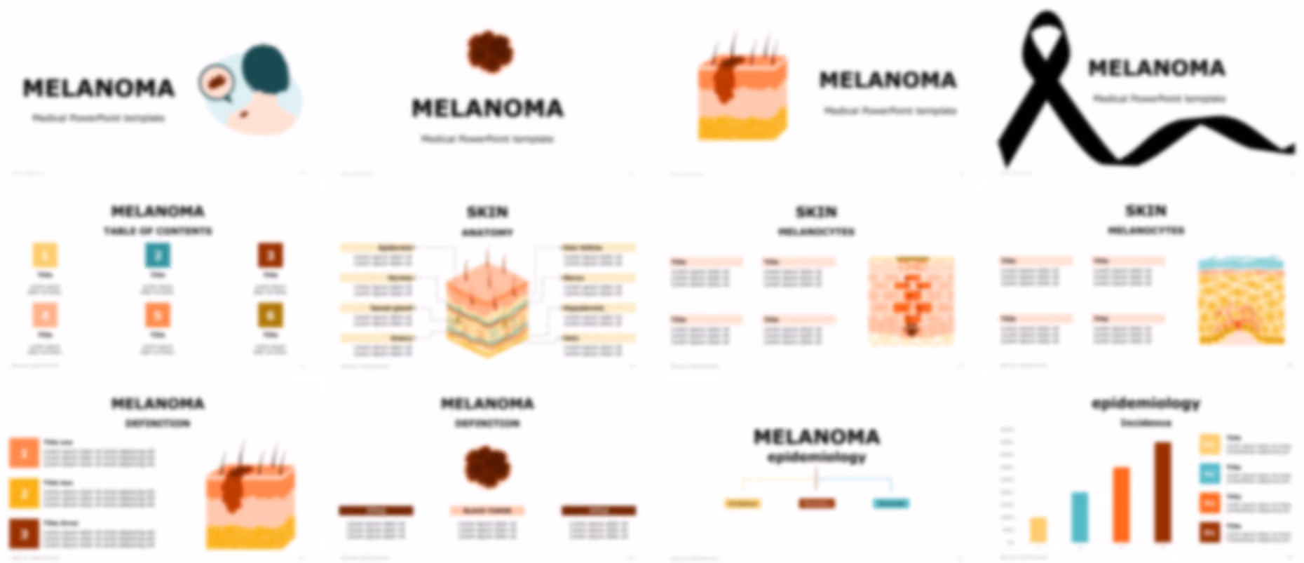 Melanoma PowerPoint Template slide preview