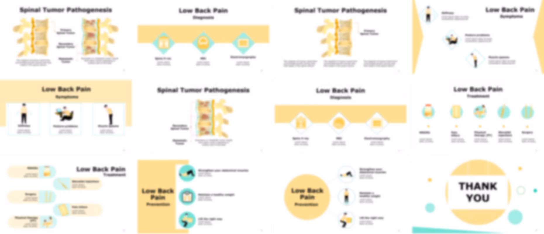Low Back Pain PowerPoint template design preview