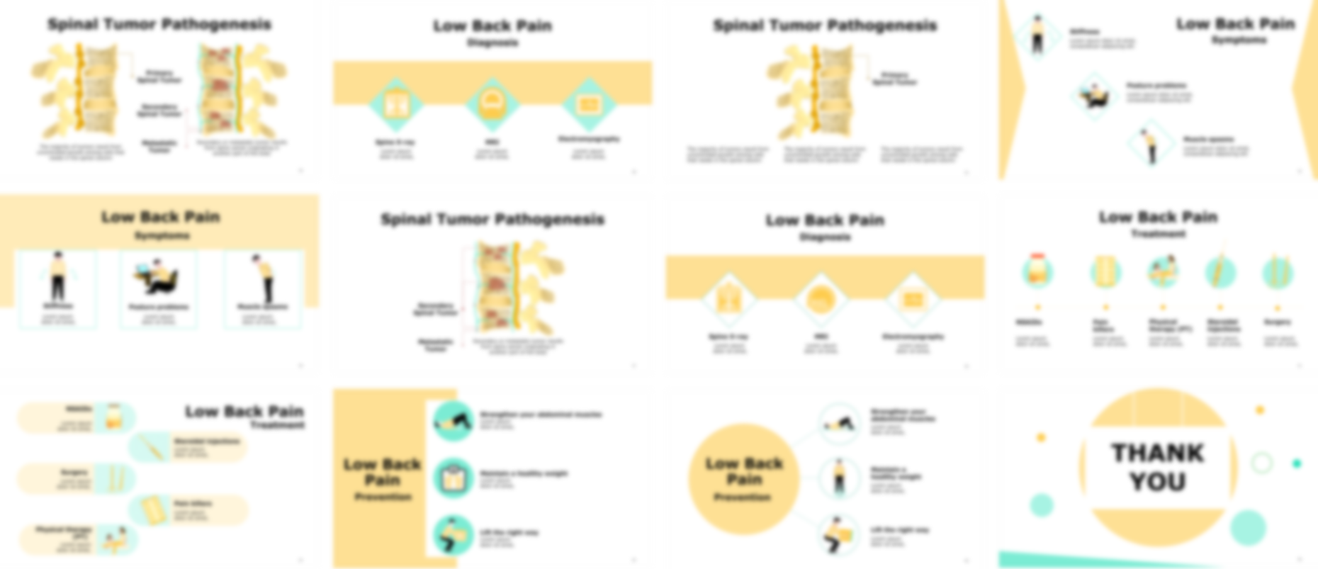 Low Back Pain PowerPoint template design preview