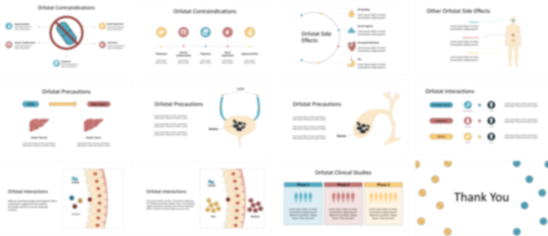 Orlistat PowerPoint template design preview