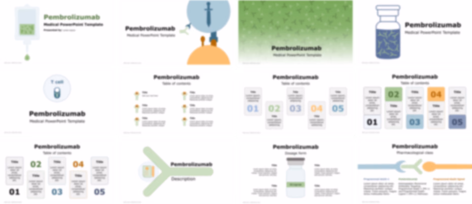 Pembrolizumab PowerPoint Template slide preview
