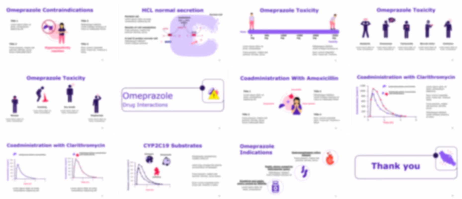 Omeprazole PowerPoint template design preview