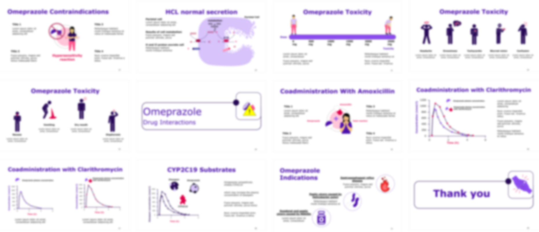 Omeprazole PowerPoint template design preview