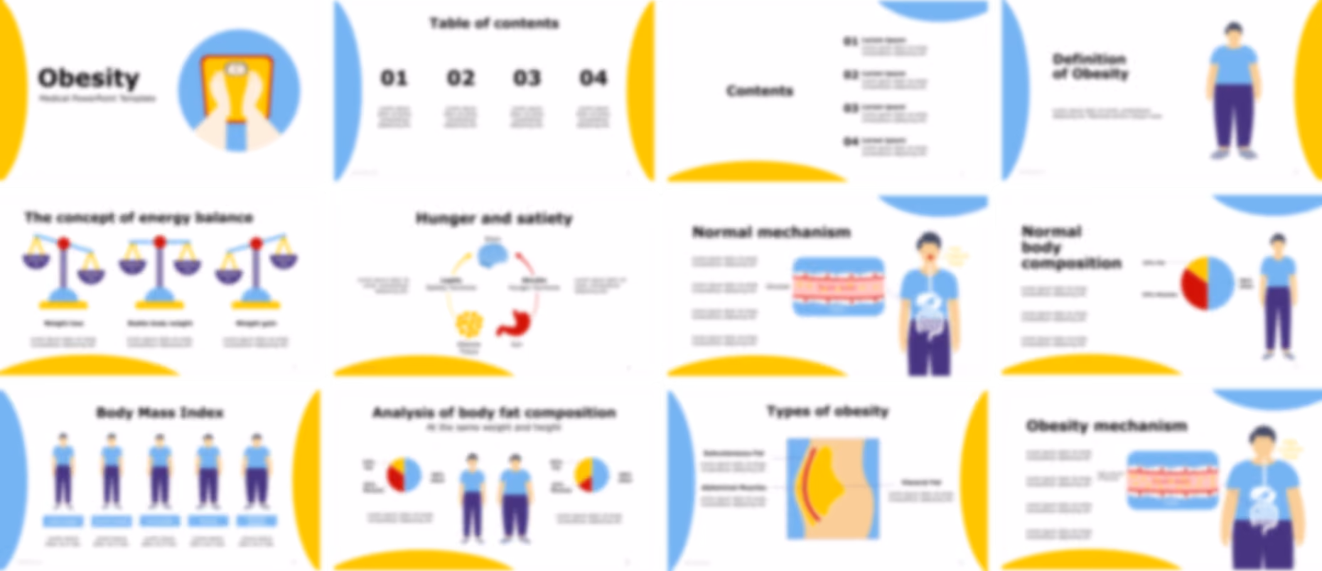 Obesity PowerPoint Template slide preview