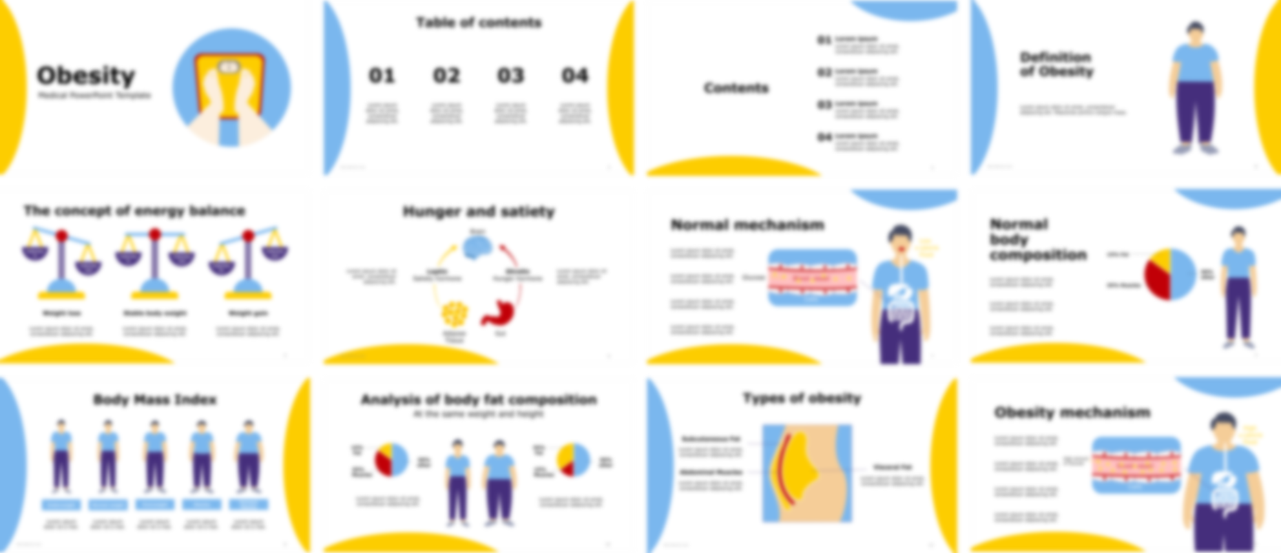 Obesity PowerPoint Template slide preview