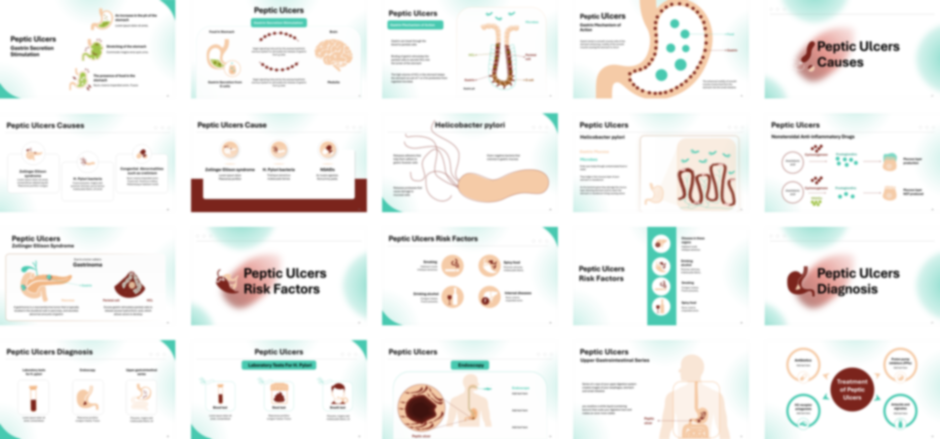 Peptic Ulcer Disease presentation Template preview