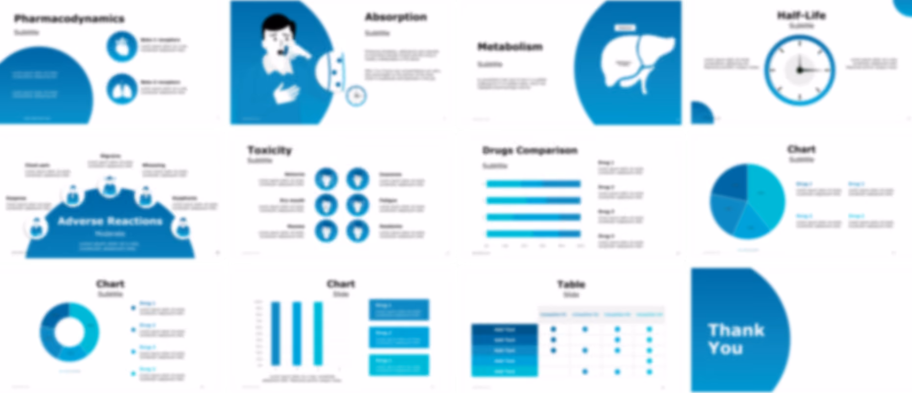 Salbutamol PowerPoint template design preview