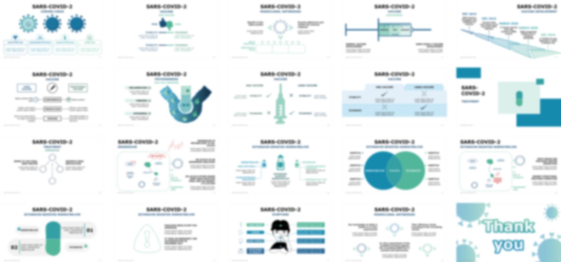 SARS-COVID PowerPoint template design preview