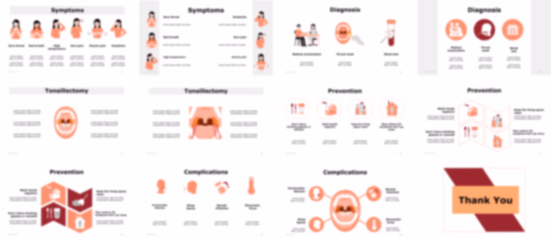 Tonsillitis PowerPoint template design preview