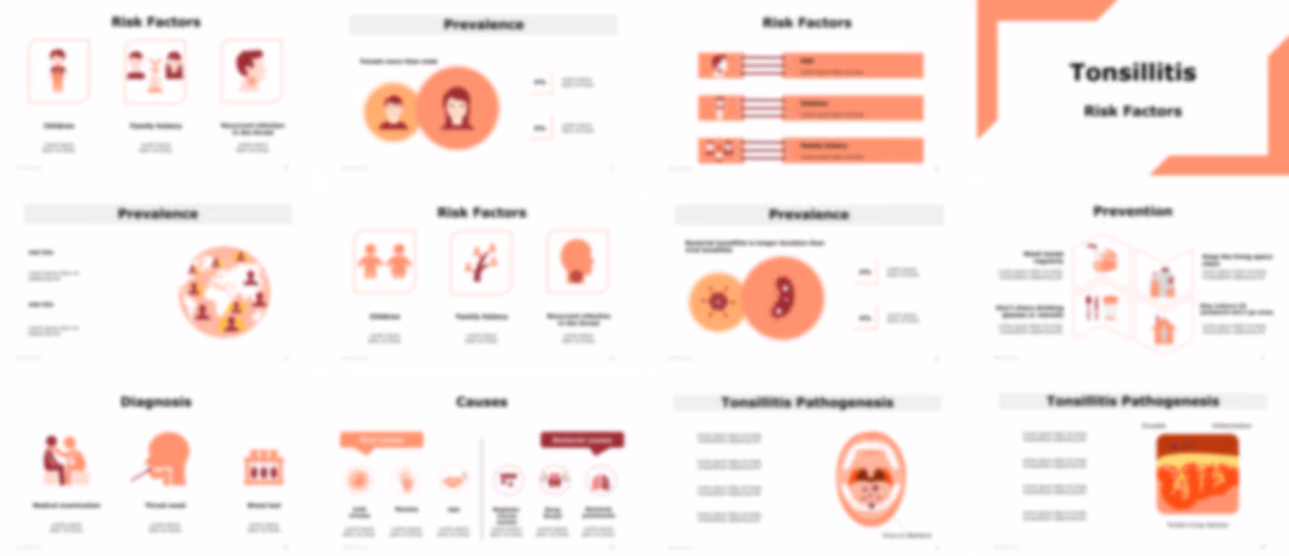 Tonsillitis presentation Template preview