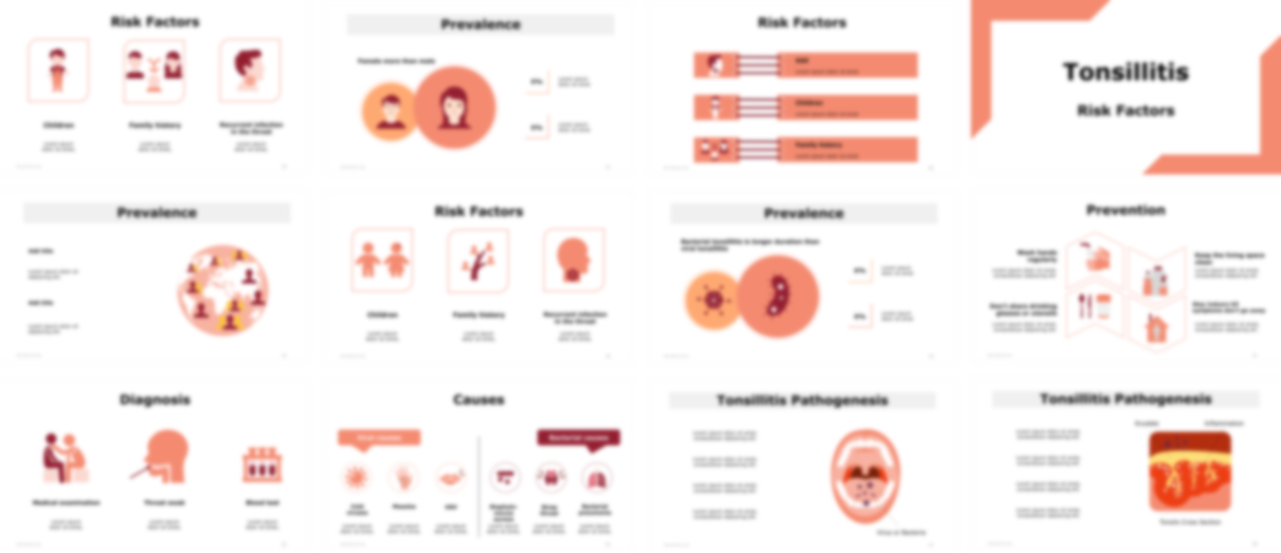 Tonsillitis presentation Template preview