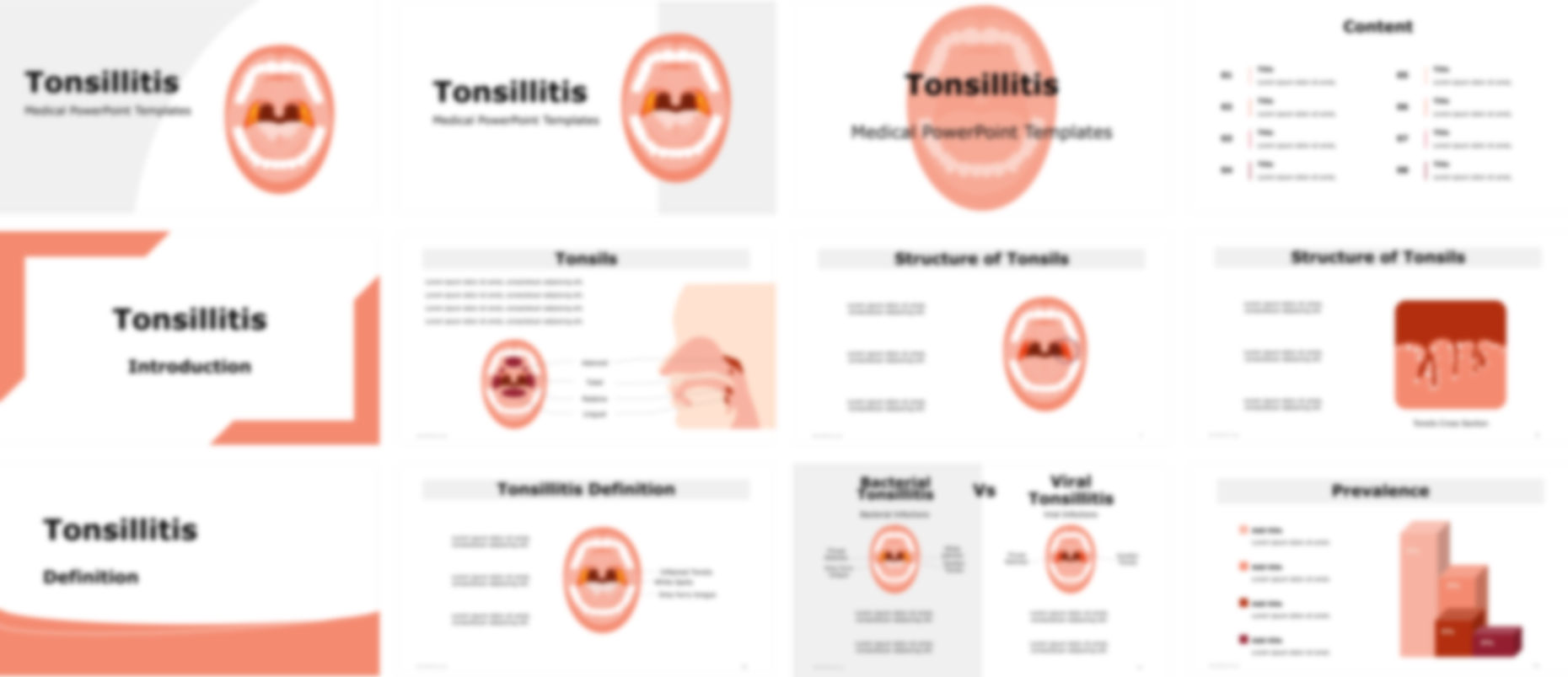 Tonsillitis PowerPoint Template slide preview