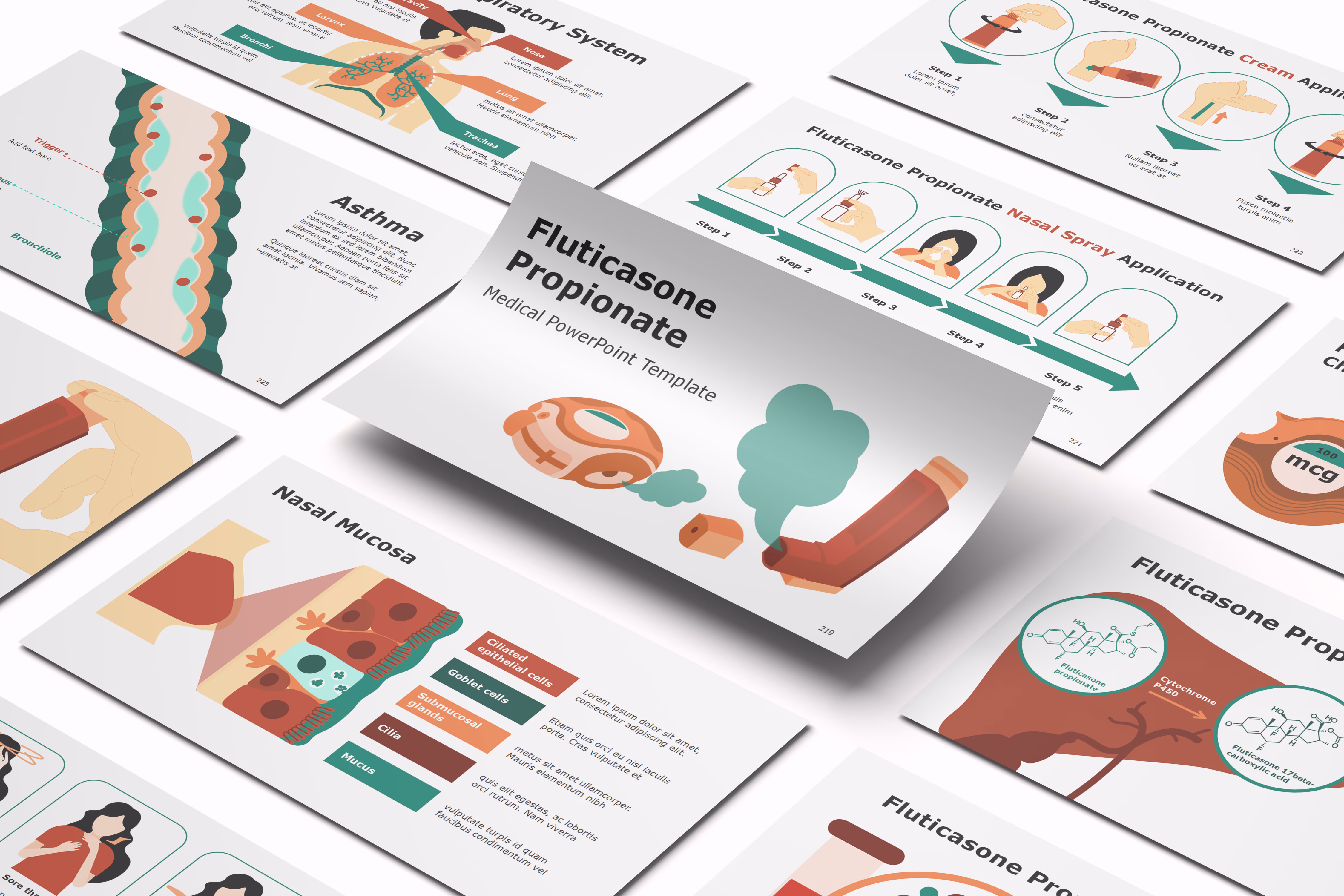 Fluticasone Propionate PowerPoint Template 