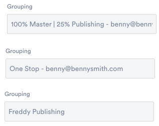 Grouping metadata field example