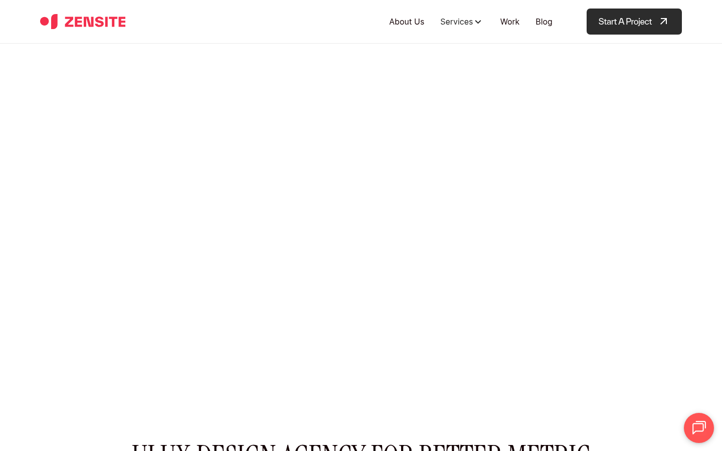 Zensite homepage hero, an AI-assisted design agency in Singapore and Malaysia