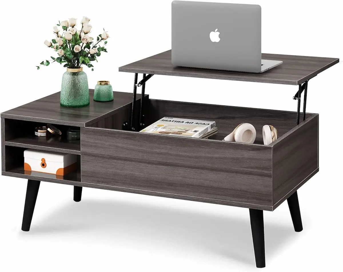 WLIVE Lift Top Coffee Table with Storage for Living Room