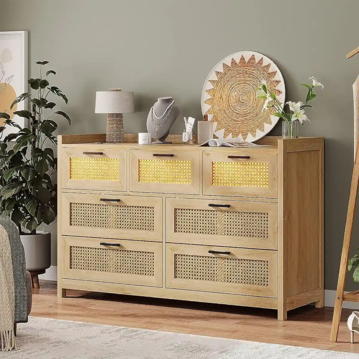 AOGLLATI Dresser for Bedroom with Led Light