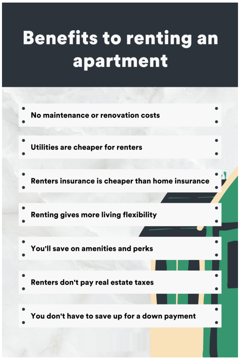 Benefits to renting an apartment