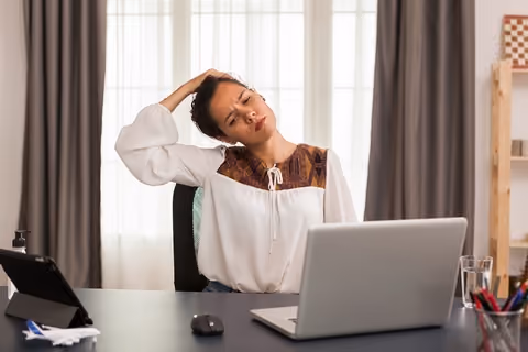 Stretches are great home remedies for neck and shoulder pain.