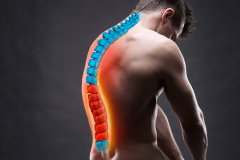 When spinal discs shrink, this may cause a stiff back.