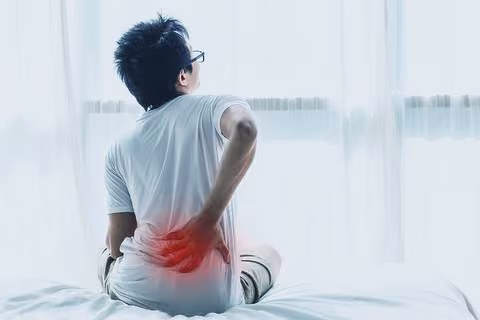 Broken Tailbone Sign - Lower back tenderness