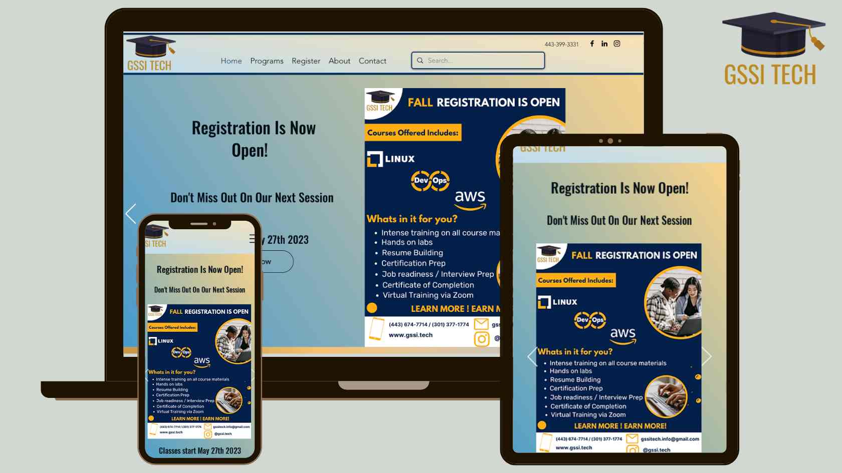 Website and Brand Identity Design for Gssi Tech
