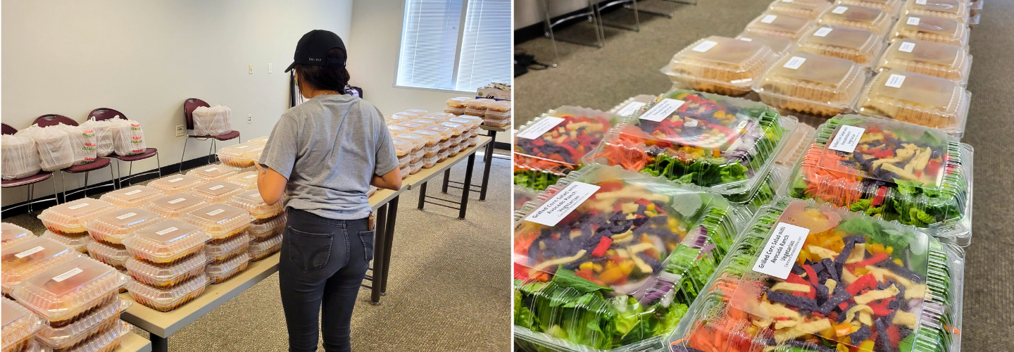 Phoenix corporate catering boxed lunches with individually packed meals and salads ready for workplace delivery