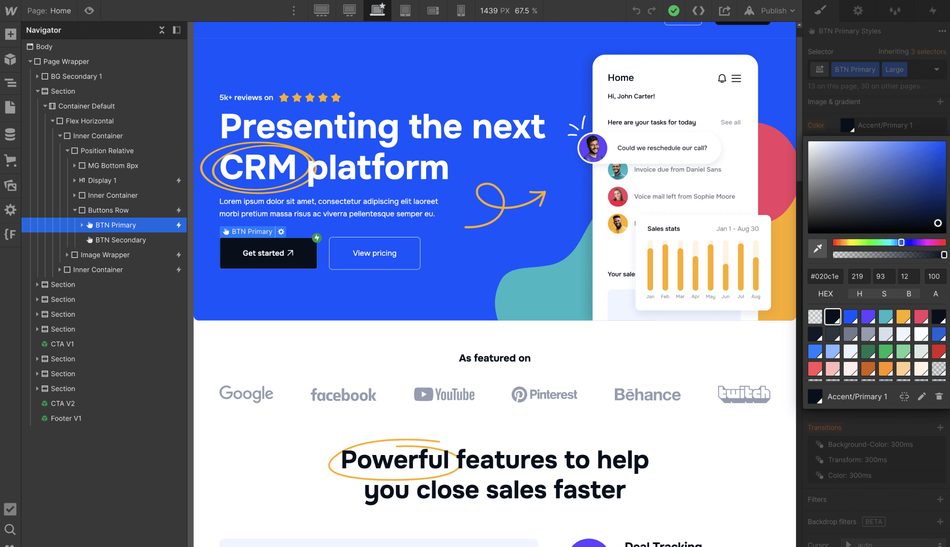 Colors - Promoplus X Webflow Template