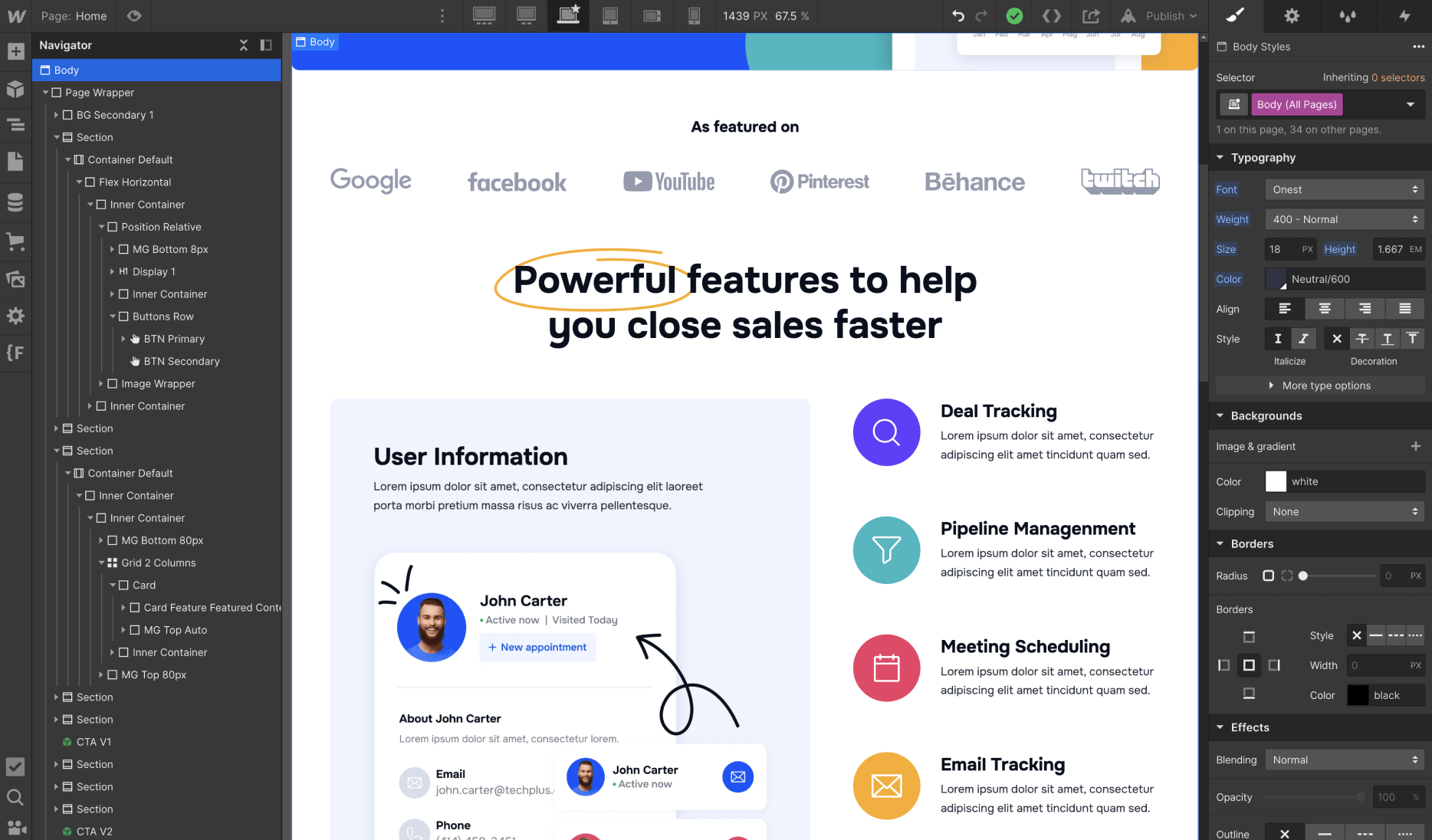 Typography - Promoplus X Webflow Template