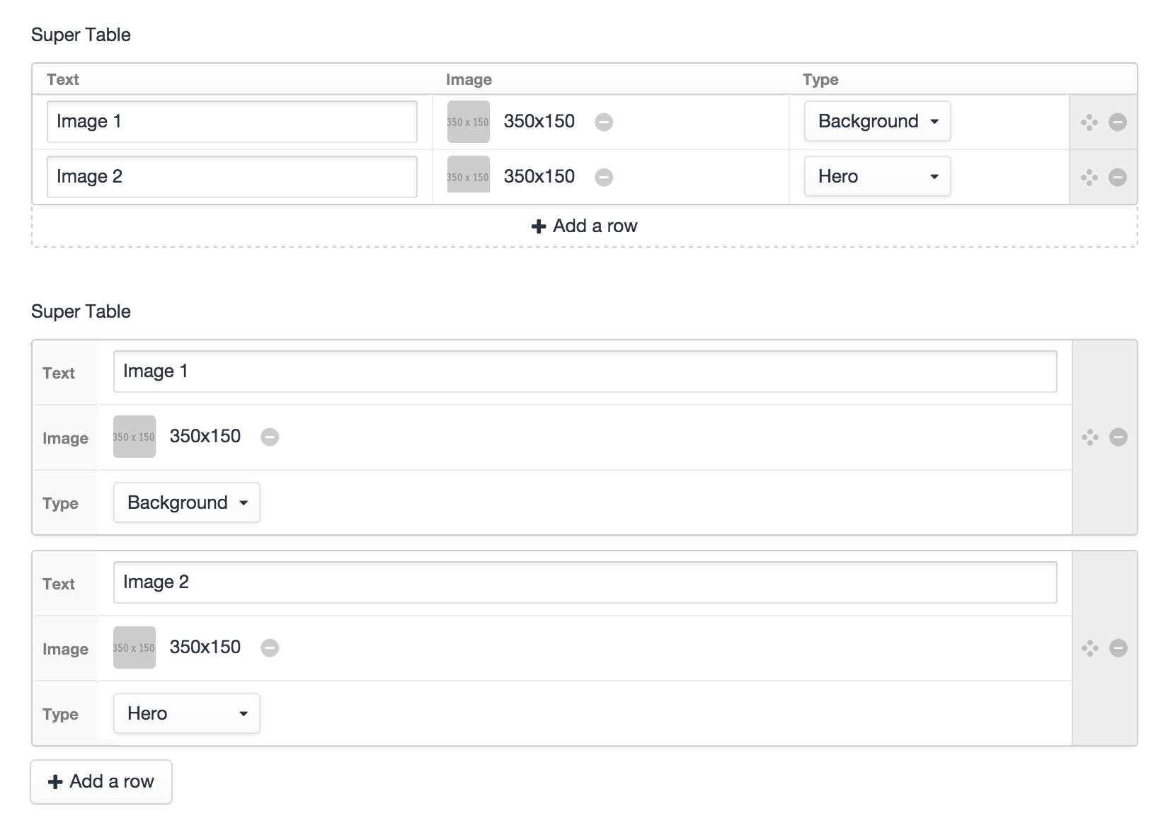 Super Table Craft CMS Plugin