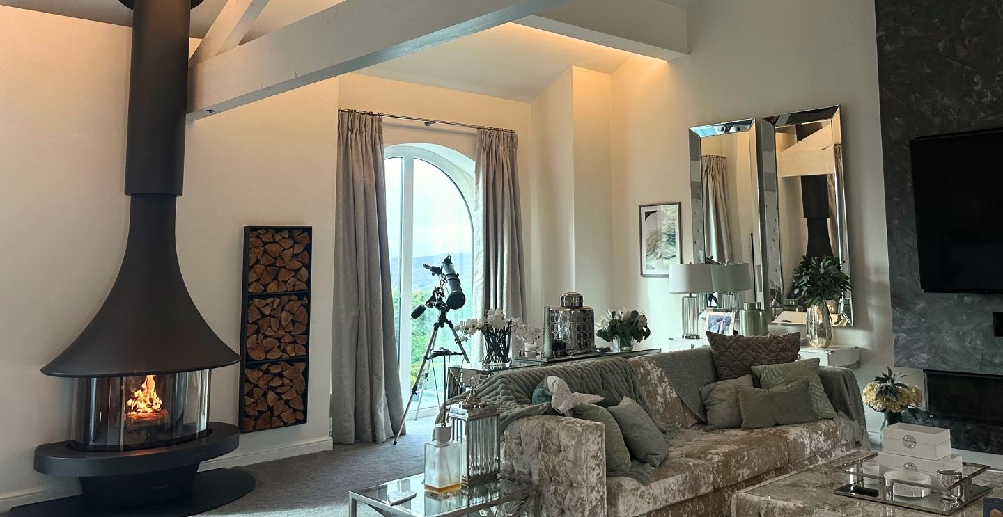 Wall-mounted DEFRA Approved fireplace