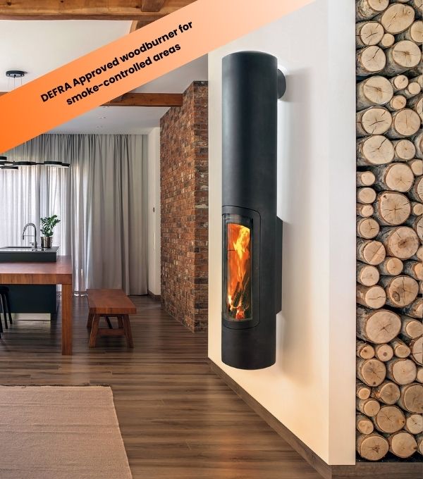 wall-mounted- DEFRA Approved Slimfocus fireplace