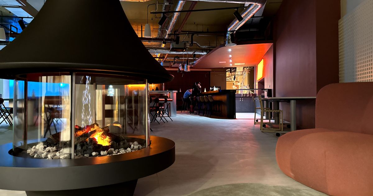 Jc Bordelet EVA electric central fireplace