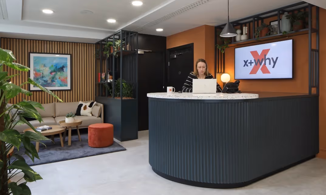 Reception area and small lounge.