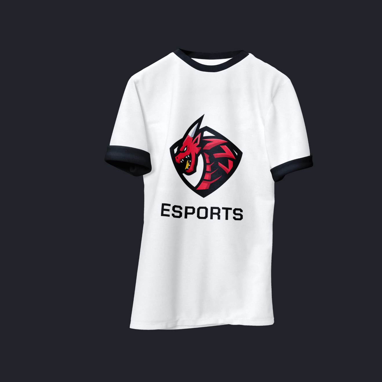 Esports Team Shirt White Line