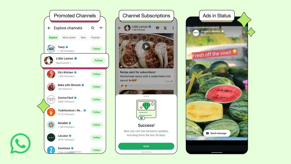 whatsapp testing ads