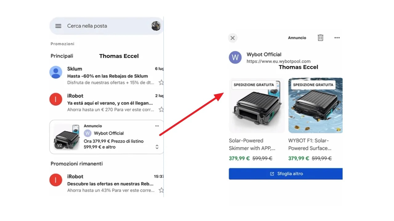 new gmail shopping ads