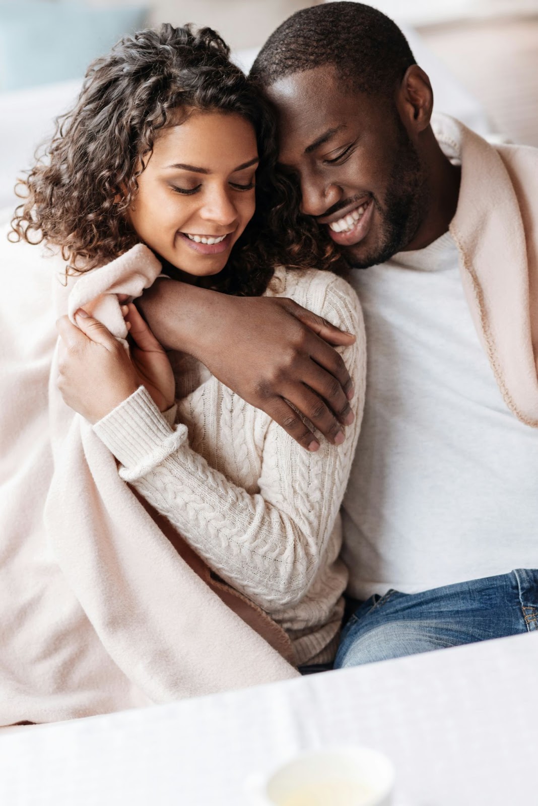 Couple connecting after authentic apology