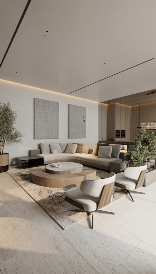 A nicely decorated interior with many plants