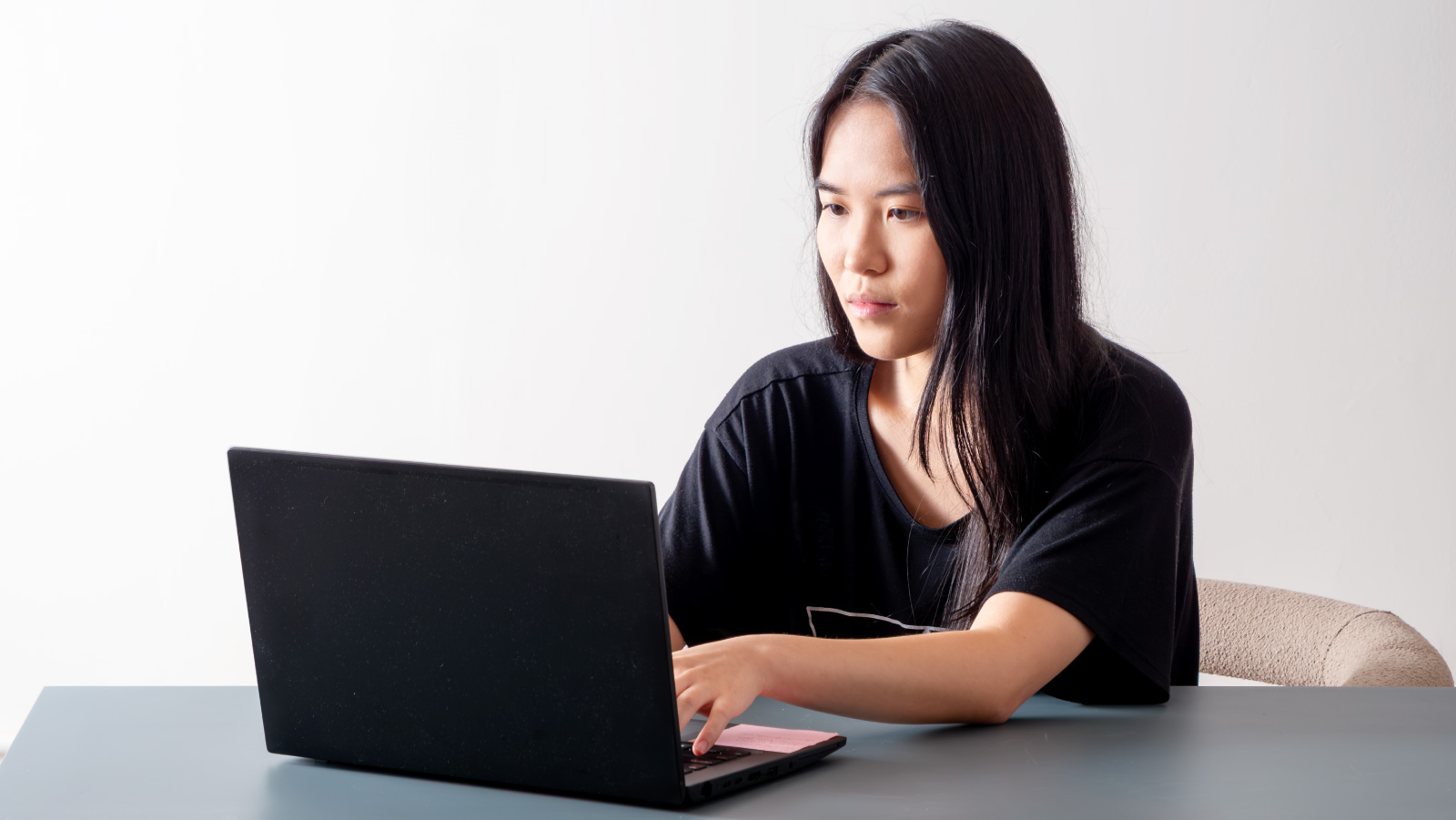 Joanna at Desk
