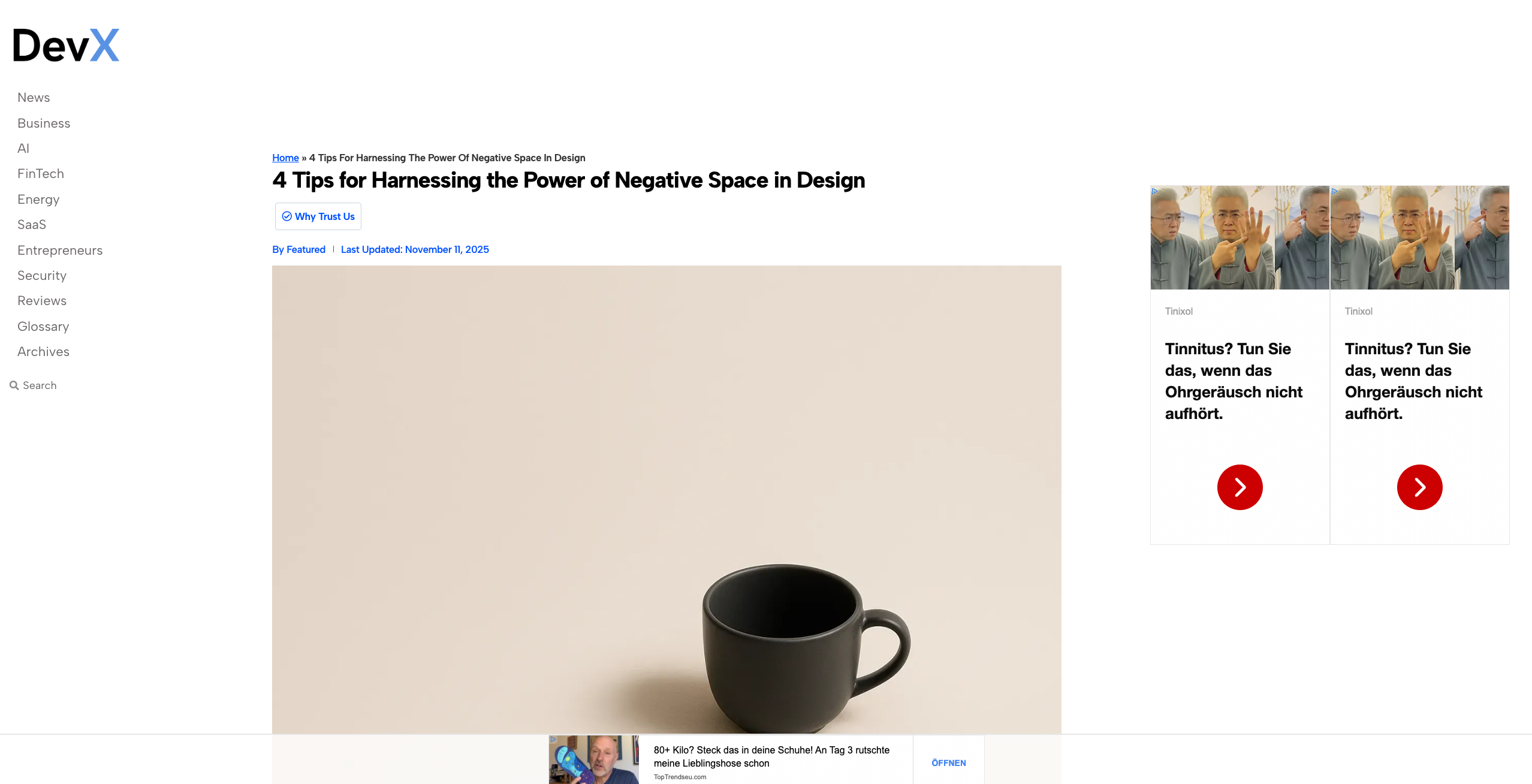 Nutze die Kraft des Freiraums im Design