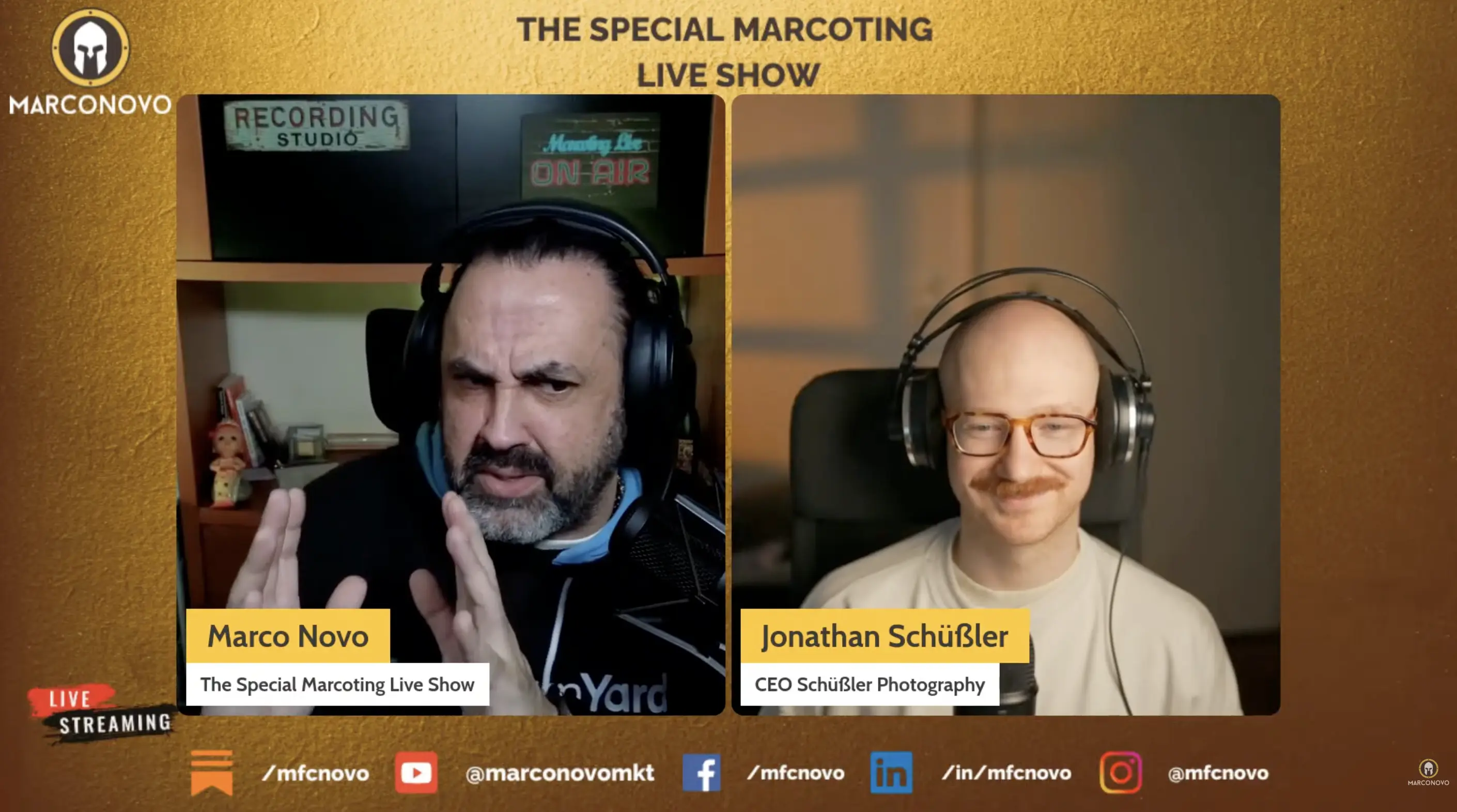 Jonathan Schüßler zu Gast in der Special Marcoting live Show