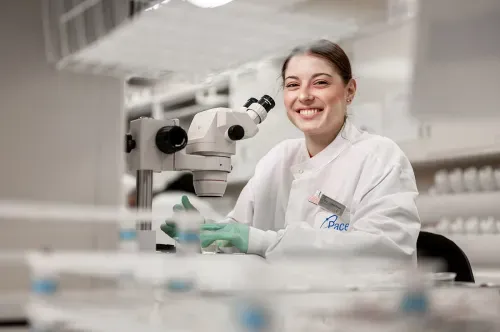 Female scientist working in laboratory